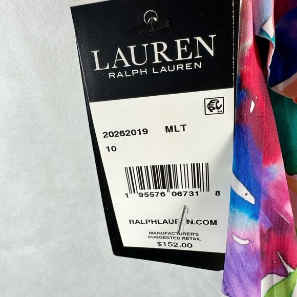 Lauren Ralph Lauren Off The Shoulder Tummy Control One Piece Swimsuit US 10 - Picture 4 of 9